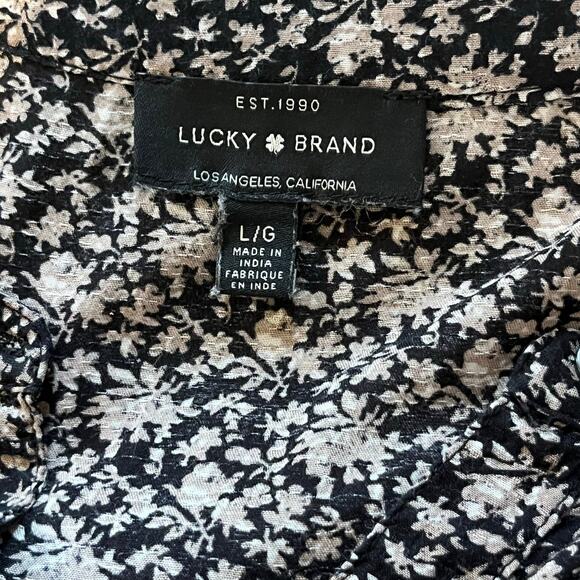 Lucky Brand Black and White Patterned Mini Dress - Picture 5 of 7